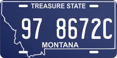 MT license plate 978672C