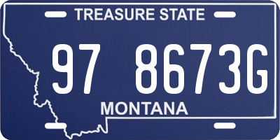 MT license plate 978673G