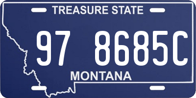 MT license plate 978685C