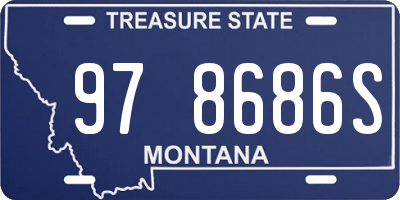 MT license plate 978686S