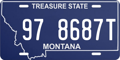 MT license plate 978687T