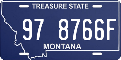 MT license plate 978766F