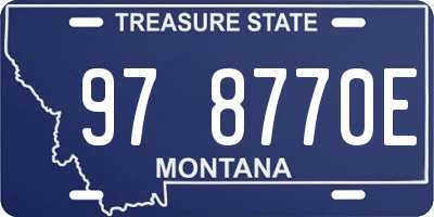 MT license plate 978770E