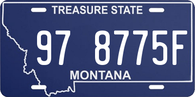 MT license plate 978775F
