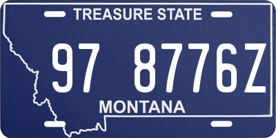 MT license plate 978776Z