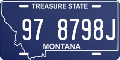 MT license plate 978798J