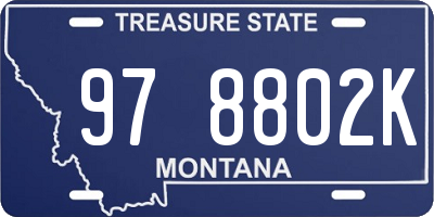 MT license plate 978802K