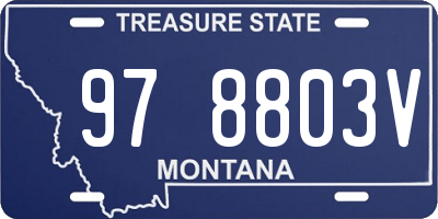 MT license plate 978803V