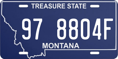 MT license plate 978804F