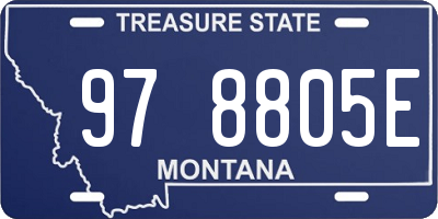 MT license plate 978805E