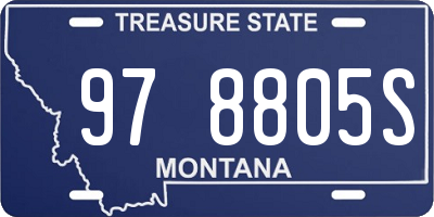 MT license plate 978805S