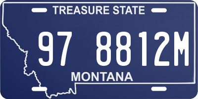 MT license plate 978812M
