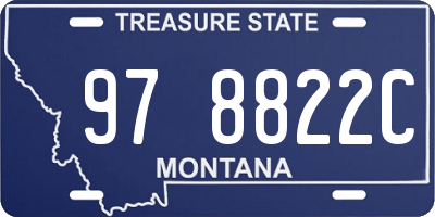 MT license plate 978822C