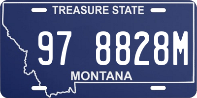 MT license plate 978828M