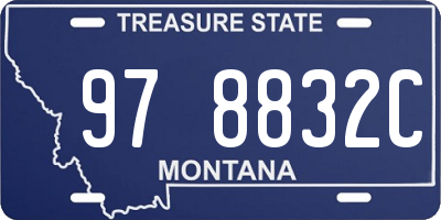 MT license plate 978832C