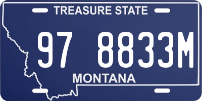 MT license plate 978833M