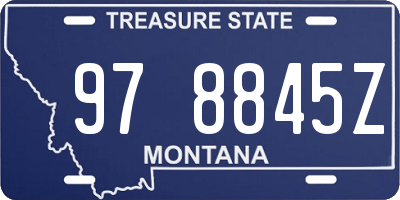 MT license plate 978845Z