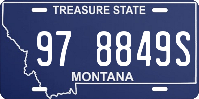 MT license plate 978849S