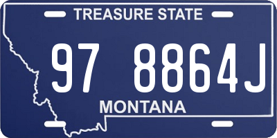 MT license plate 978864J