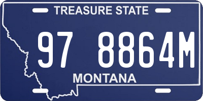 MT license plate 978864M