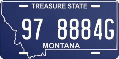MT license plate 978884G