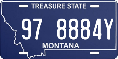 MT license plate 978884Y