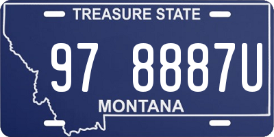 MT license plate 978887U