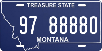 MT license plate 978888O