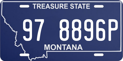 MT license plate 978896P