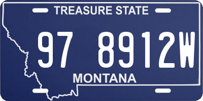 MT license plate 978912W
