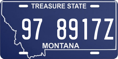 MT license plate 978917Z