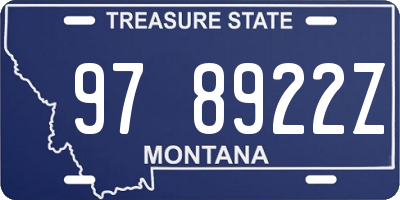 MT license plate 978922Z