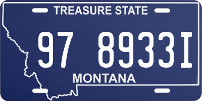 MT license plate 978933I