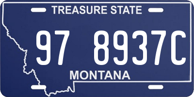 MT license plate 978937C