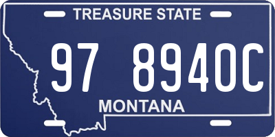 MT license plate 978940C