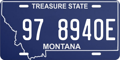 MT license plate 978940E