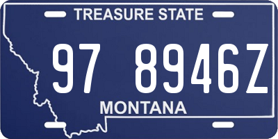 MT license plate 978946Z