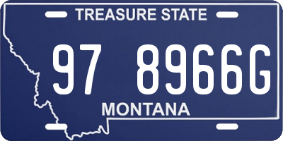 MT license plate 978966G