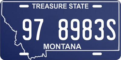 MT license plate 978983S