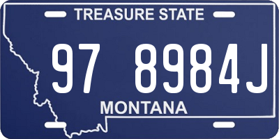 MT license plate 978984J