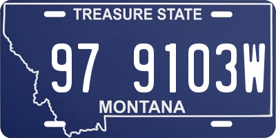 MT license plate 979103W