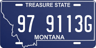 MT license plate 979113G