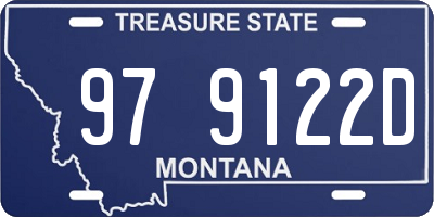 MT license plate 979122D