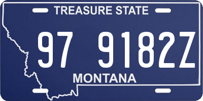 MT license plate 979182Z
