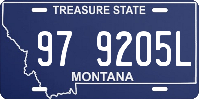 MT license plate 979205L