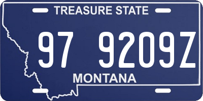 MT license plate 979209Z
