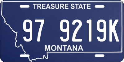 MT license plate 979219K