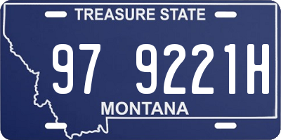 MT license plate 979221H