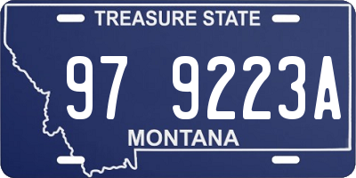 MT license plate 979223A