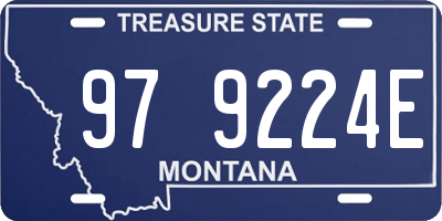 MT license plate 979224E